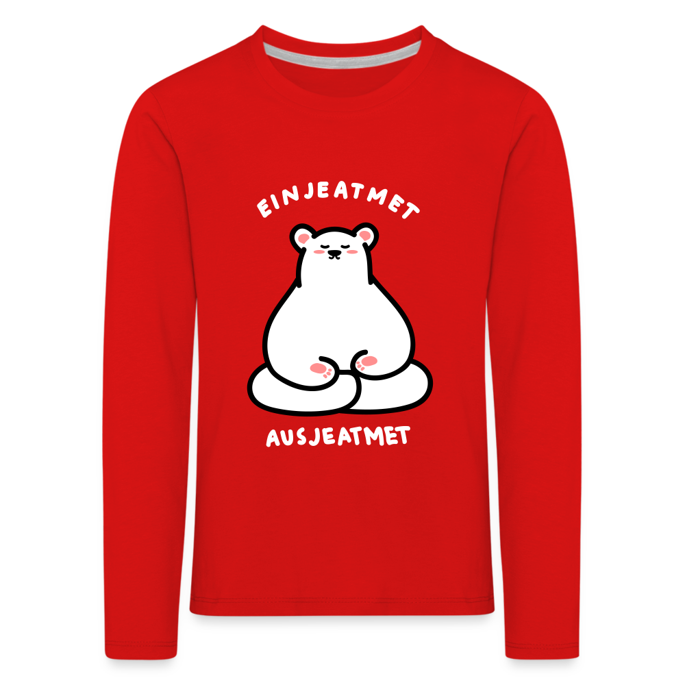Einjeatmet - Kinder Langarmshirt - red