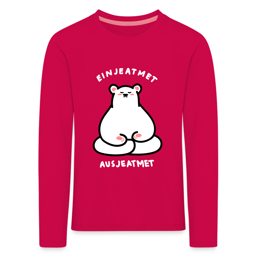 Einjeatmet - Kinder Langarmshirt - dark pink