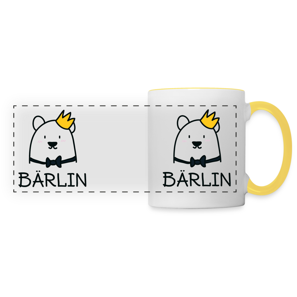 Bärlin - Tasse zweifarbig - white/yellow