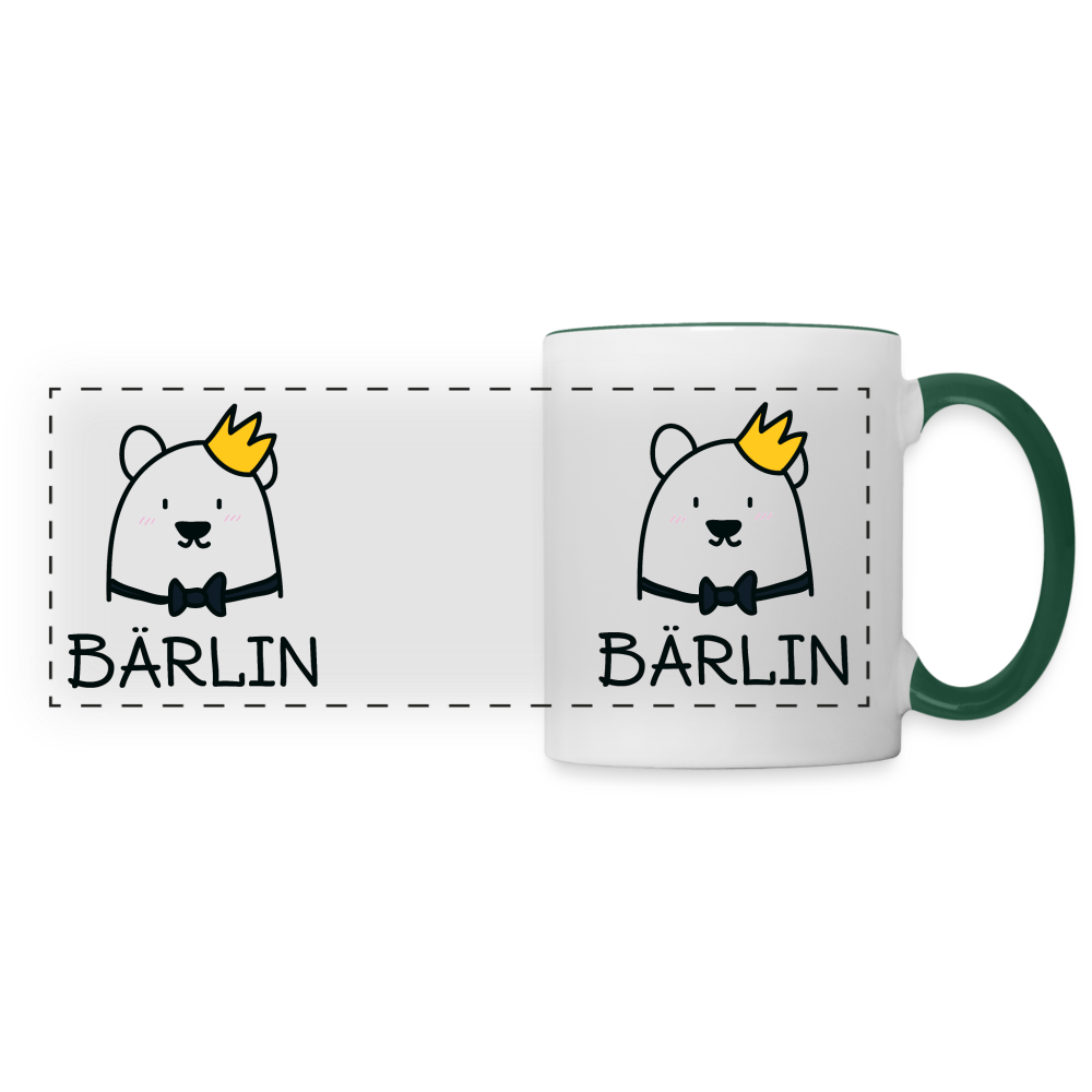 Bärlin - Tasse zweifarbig - white/dark green