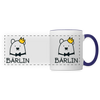 Bärlin - Tasse zweifarbig - white/cobalt blue