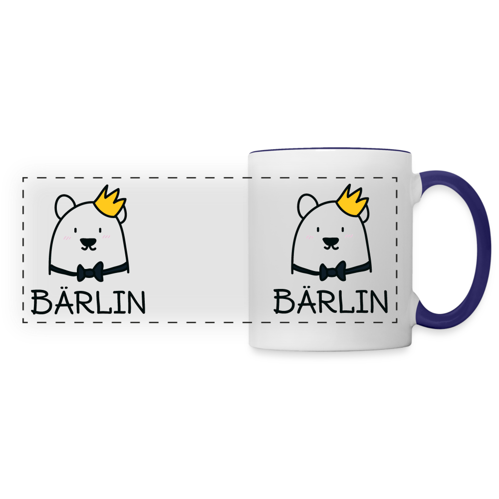 Bärlin - Tasse zweifarbig - white/cobalt blue