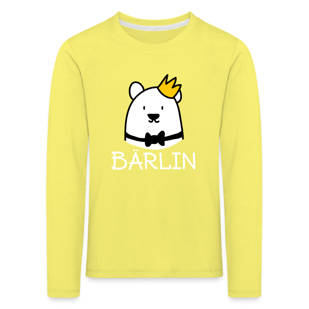 Bärlin - Kinder Langarmshirt - yellow