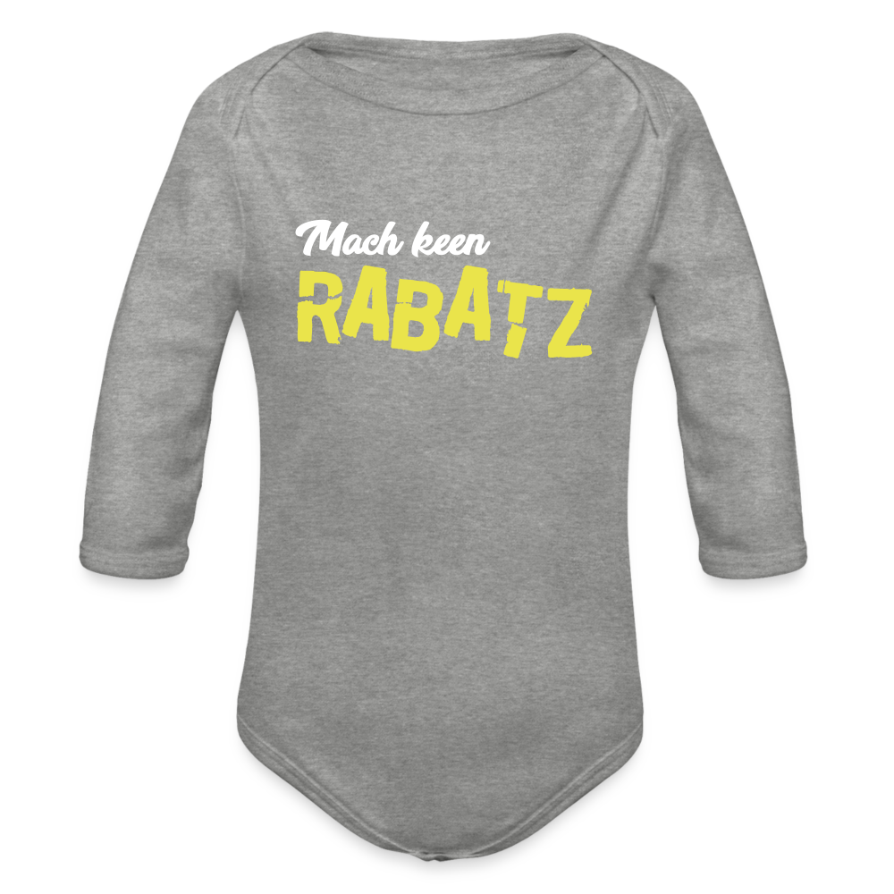 Mach keen Rabatz - Bio-Langarmbody - heather grey