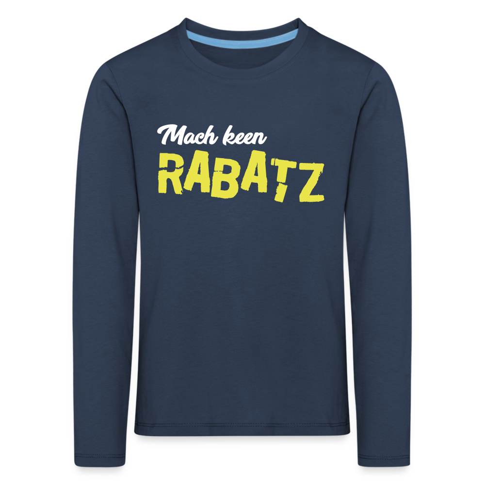 Mach keen Rabatz - Kinder Langarmshirt - navy