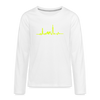 Herzschlag für Fahrradfahrer - Teenager Langarmshirt - white