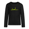 Herzschlag für Fahrradfahrer - Teenager Langarmshirt - charcoal grey