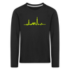 Herzschlag für Fahrradfahrer - Kinder Langarmshirt - black
