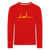 Herzschlag für Fahrradfahrer - Kinder Langarmshirt - red