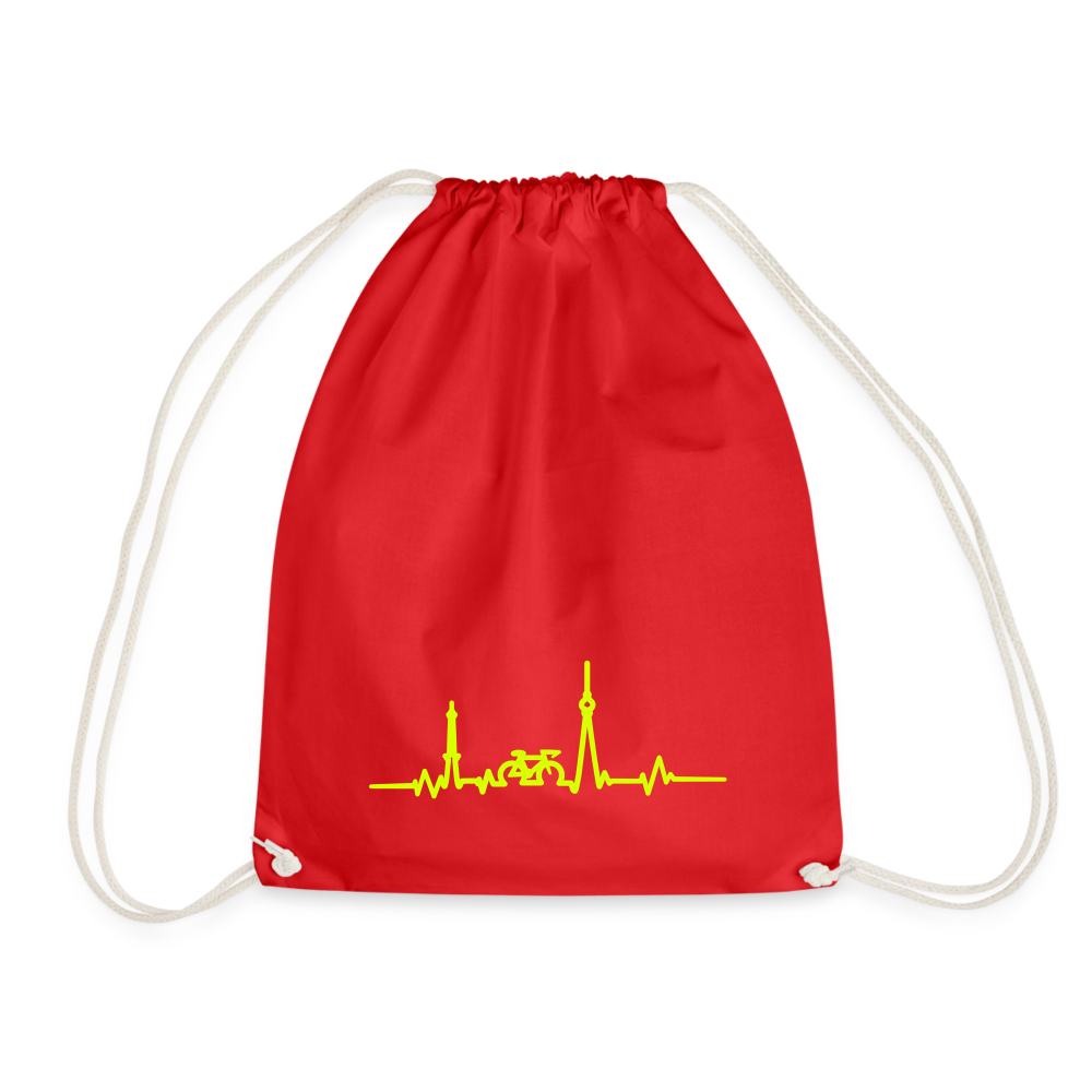 Herzschlag für Fahrradfahrer - Tasse einfarbig - red