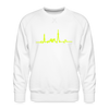 Herzschlag für Fahrradfahrer - Männer Premium Sweatshirt - white