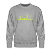 Herzschlag für Fahrradfahrer - Männer Premium Sweatshirt - heather grey