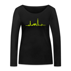 Herzschlag für Fahrradfahrer - Frauen Bio Langarmshirt