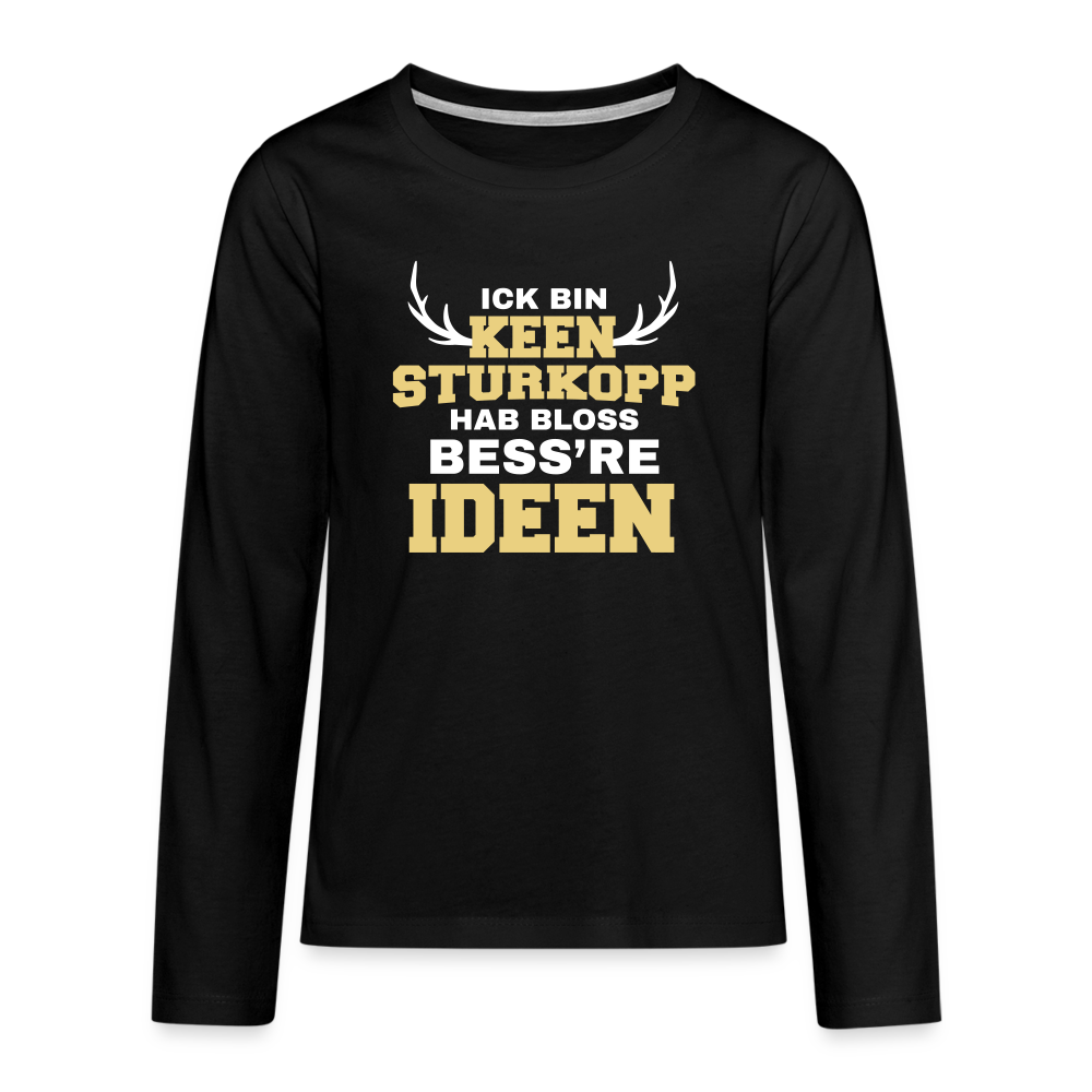 Sturkopp - Teenager Langarmshirt - black