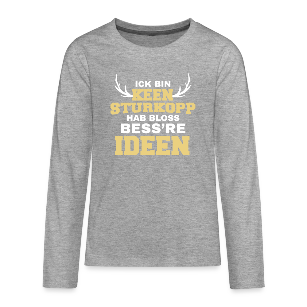 Sturkopp - Teenager Langarmshirt - heather grey