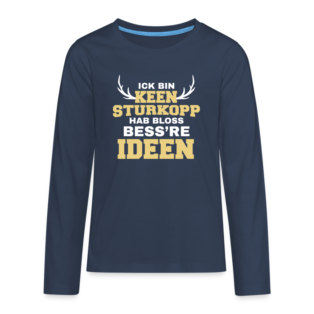Sturkopp - Teenager Langarmshirt - navy