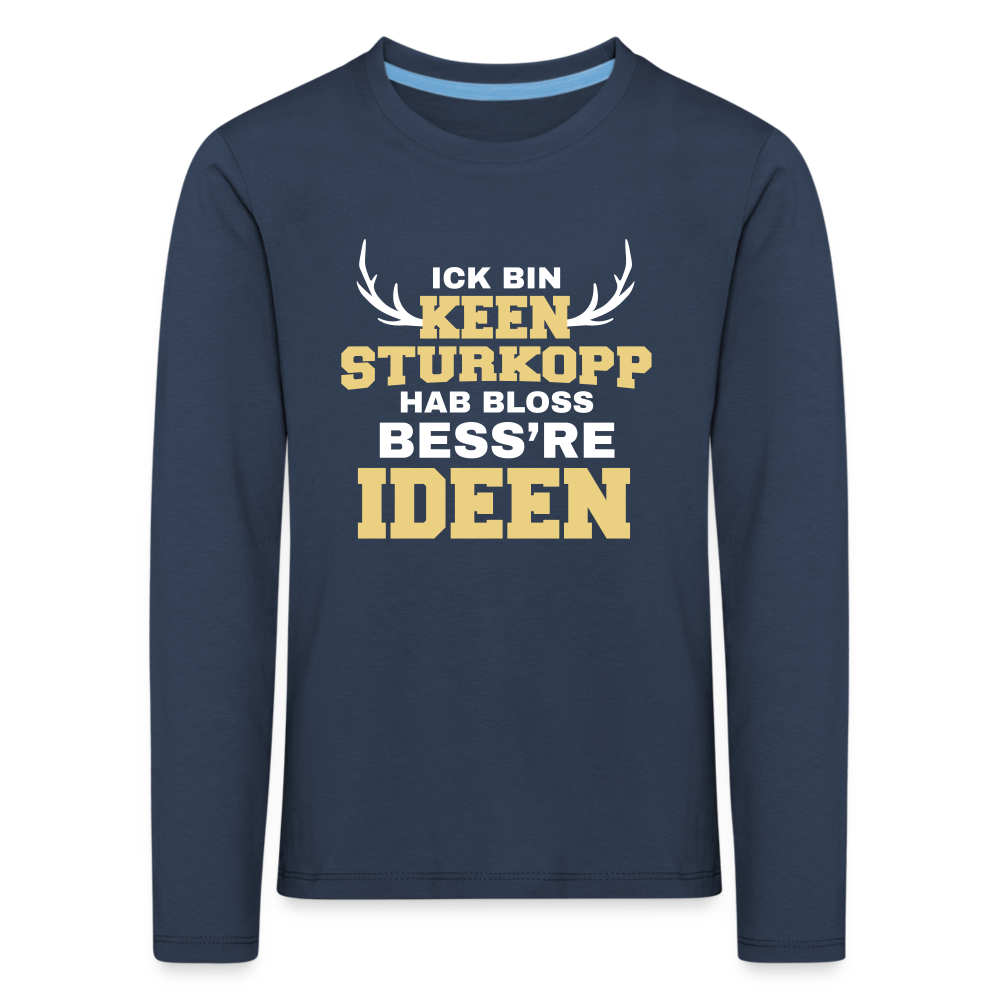 Sturkopp - Kinder Langarmshirt - navy