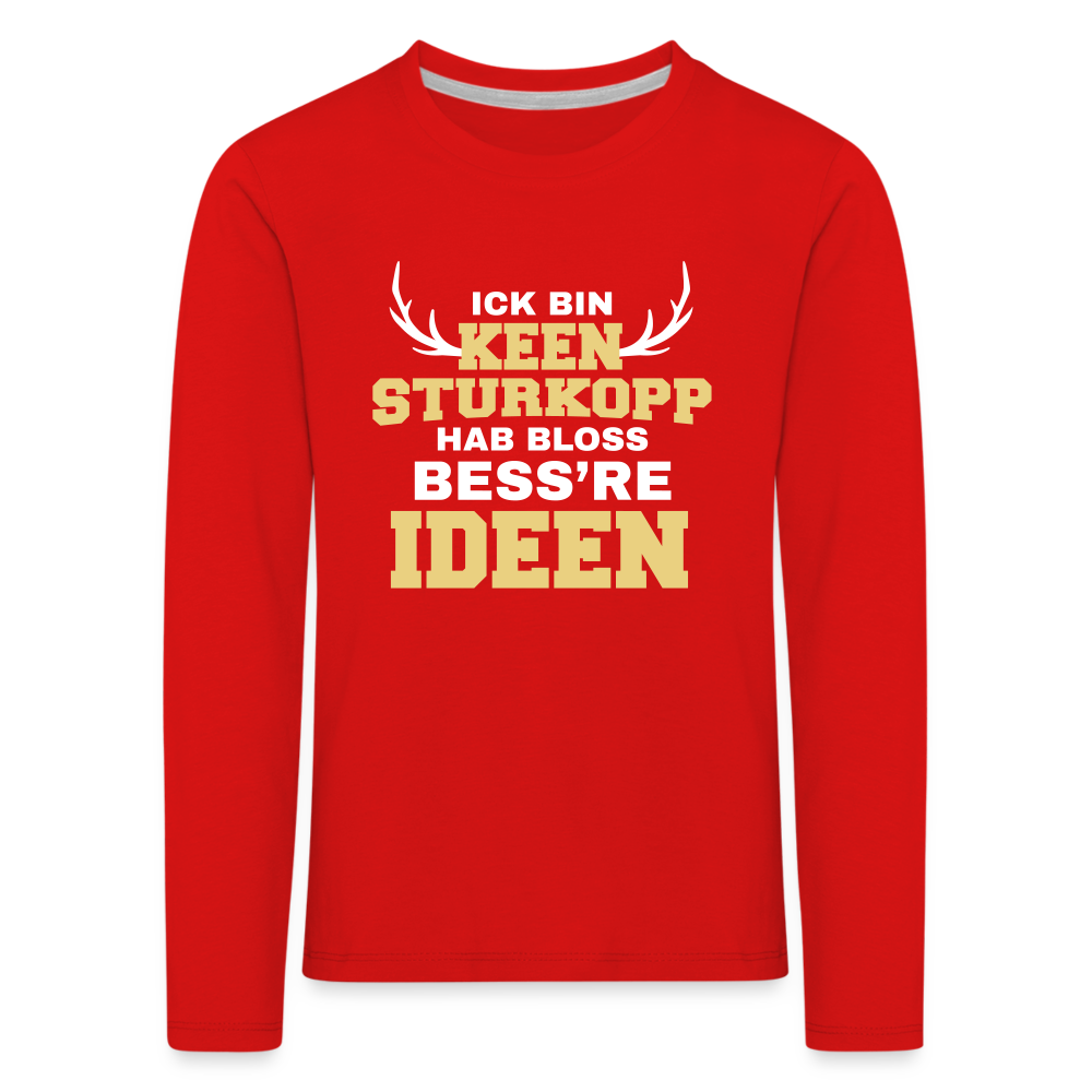 Sturkopp - Kinder Langarmshirt - red