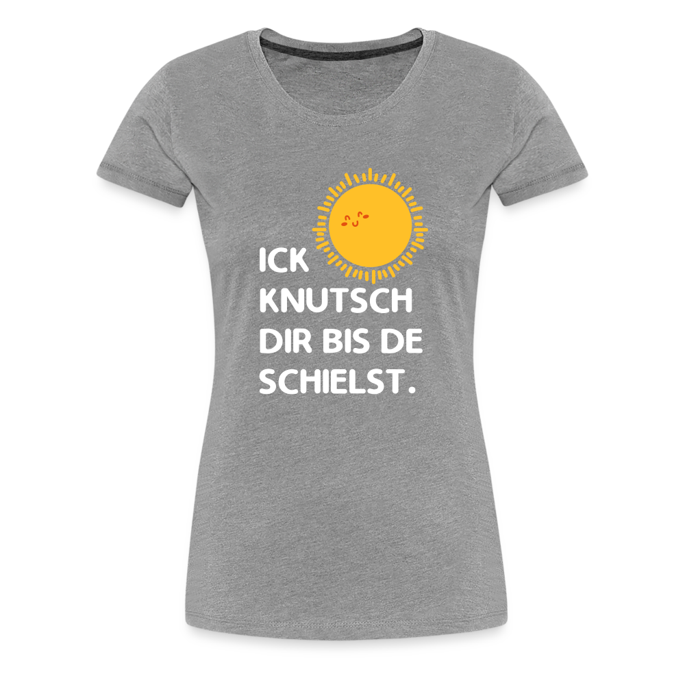 Ick knutsch dir Sonne! - Frauen Premium T-Shirt - heather grey