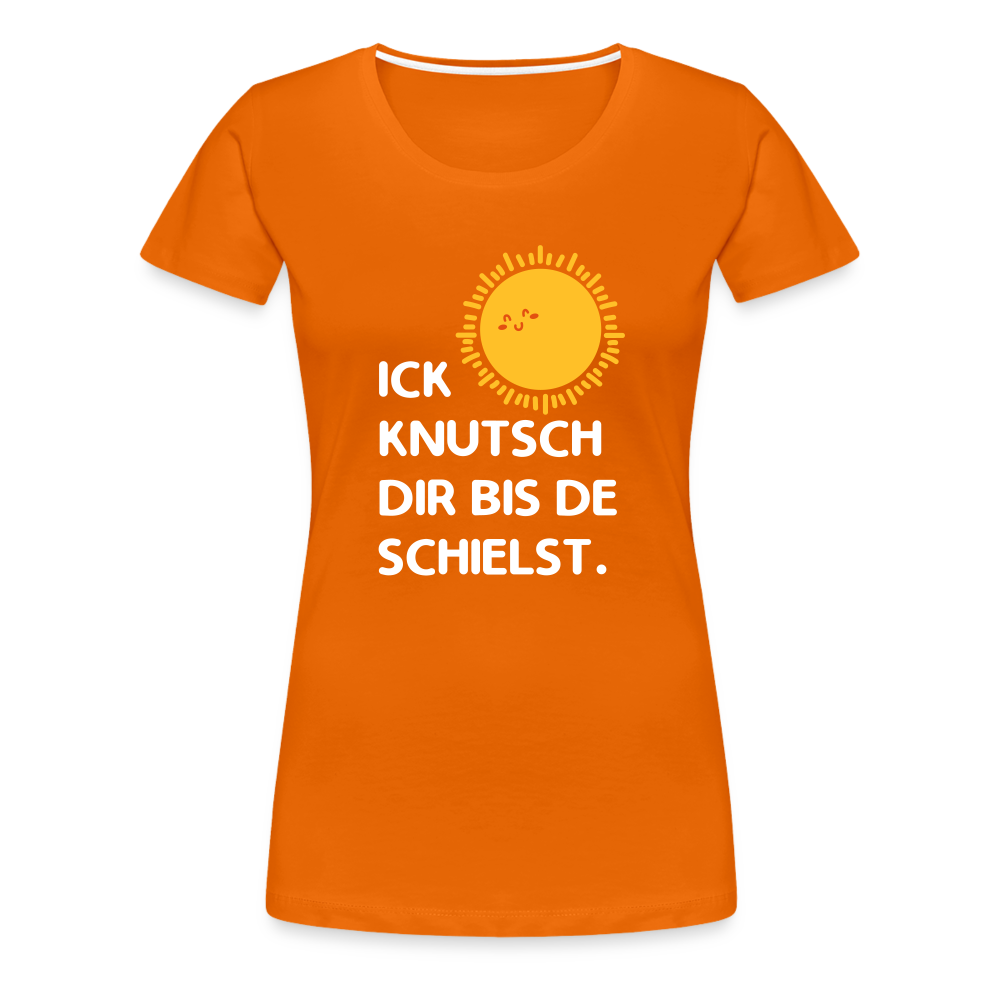 Ick knutsch dir Sonne! - Frauen Premium T-Shirt - orange