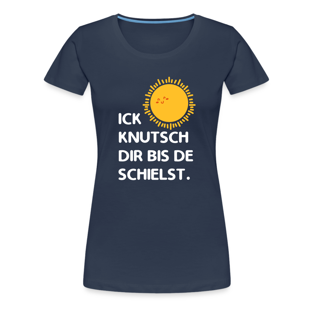 Ick knutsch dir Sonne! - Frauen Premium T-Shirt - navy