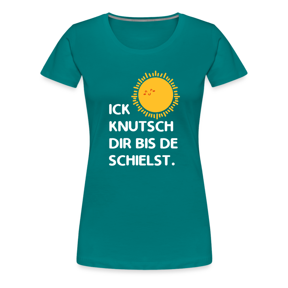 Ick knutsch dir Sonne! - Frauen Premium T-Shirt - diva blue