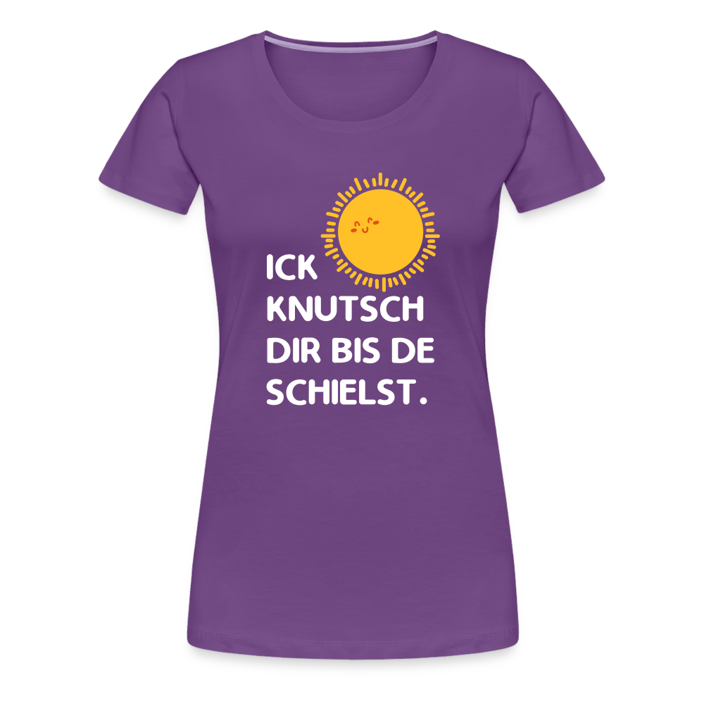 Ick knutsch dir Sonne! - Frauen Premium T-Shirt - purple