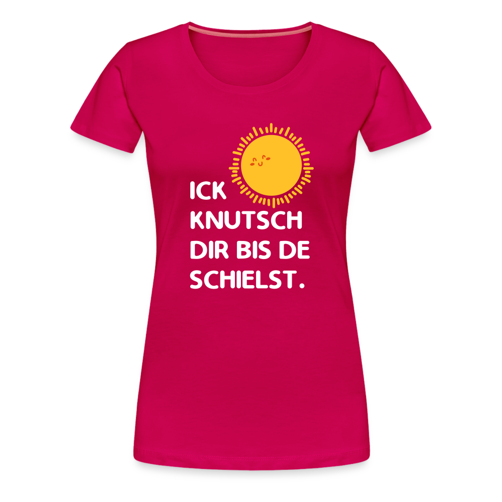 Ick knutsch dir Sonne! - Frauen Premium T-Shirt - dark pink