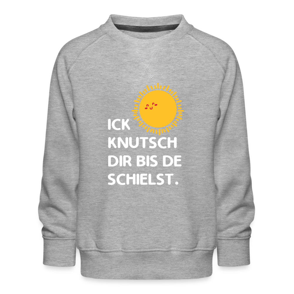 Ick knutsch dir Sonne! - Kinder Premium Sweatshirt - heather grey