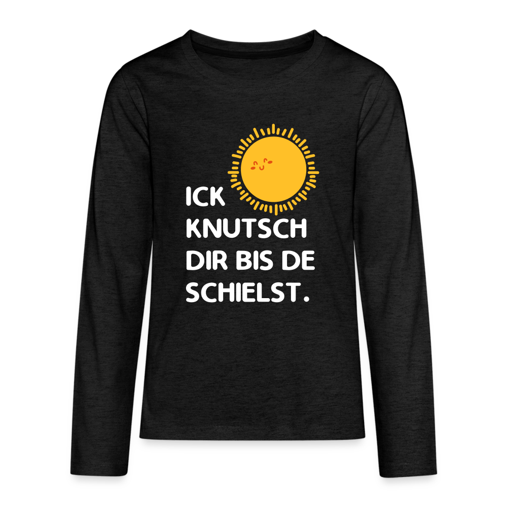 Ick knutsch dir Sonne! - Teenager Langarmshirt - charcoal grey
