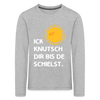 Ick knutsch dir Sonne! - Kinder Langarmshirt - heather grey