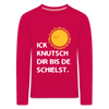 Ick knutsch dir Sonne! - Kinder Langarmshirt - dark pink