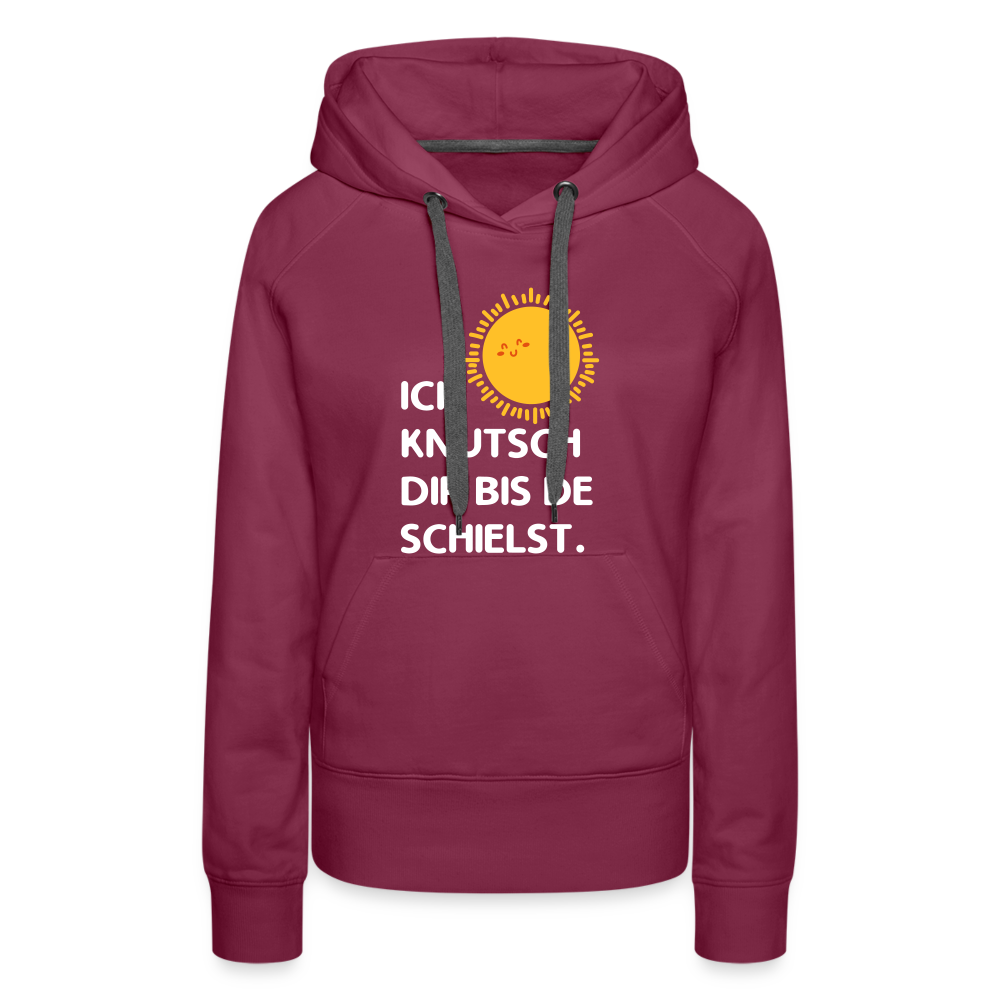 Ick knutsch dir Sonne! - Frauen Premium Hoodie - bordeaux