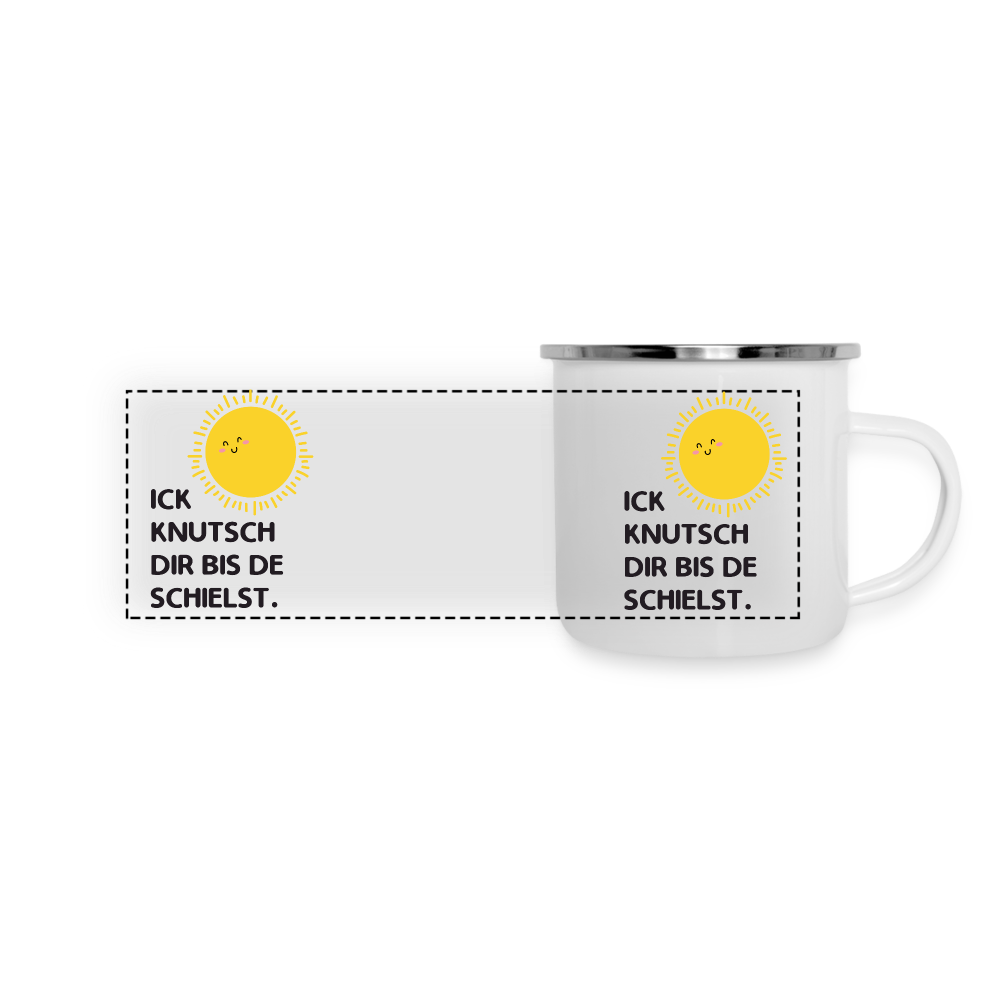 Ick knutsch dir Sonne! - Emaille Tasse - white