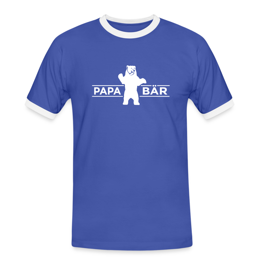 Papa Bär - Männer Ringer T-Shirt - blue/white