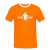 Papa Bär - Männer Ringer T-Shirt - orange/white