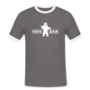 Papa Bär - Männer Ringer T-Shirt - dark grey/white