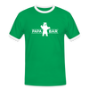 Papa Bär - Männer Ringer T-Shirt - kelly green/white
