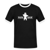 Papa Bär - Männer Ringer T-Shirt - black/white