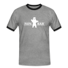 Papa Bär - Männer Ringer T-Shirt - heather grey/black
