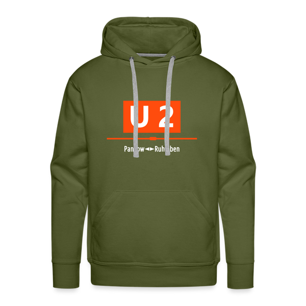 U2 Berlin - Männer Premium Hoodie - olive green