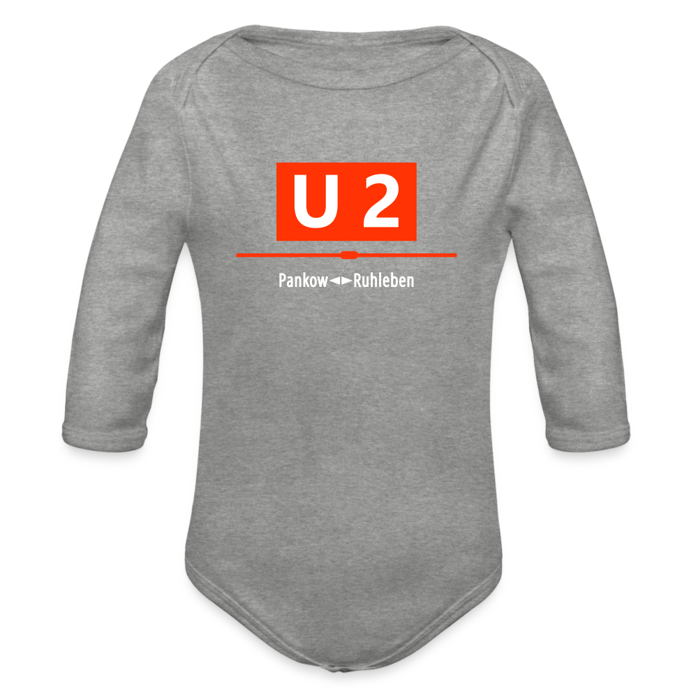 U2 Berlin - Bio-Langarmbody - heather grey