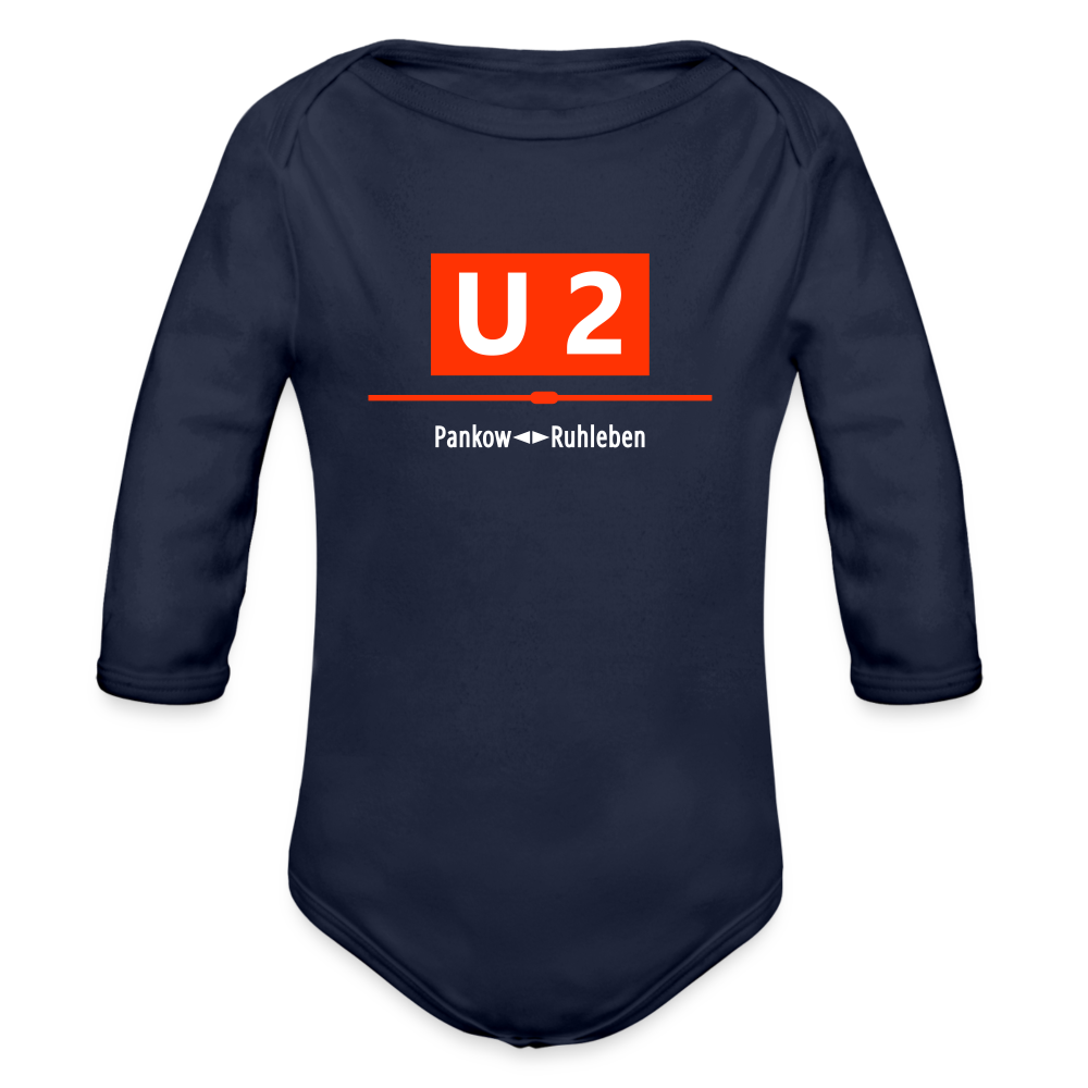 U2 Berlin - Bio-Langarmbody - dark navy