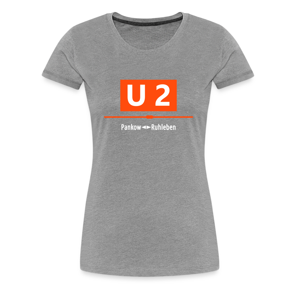 U2 Berlin - Frauen Premium T-Shirt - heather grey