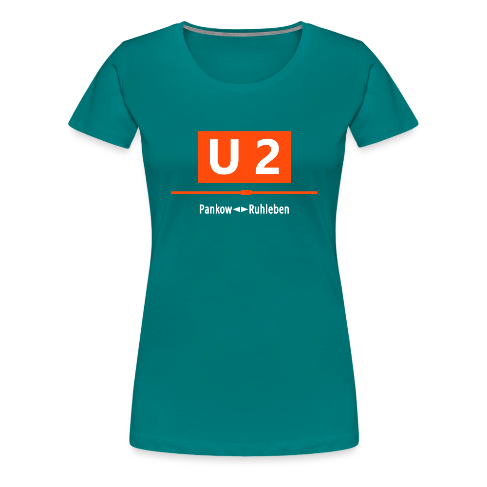 U2 Berlin - Frauen Premium T-Shirt - diva blue