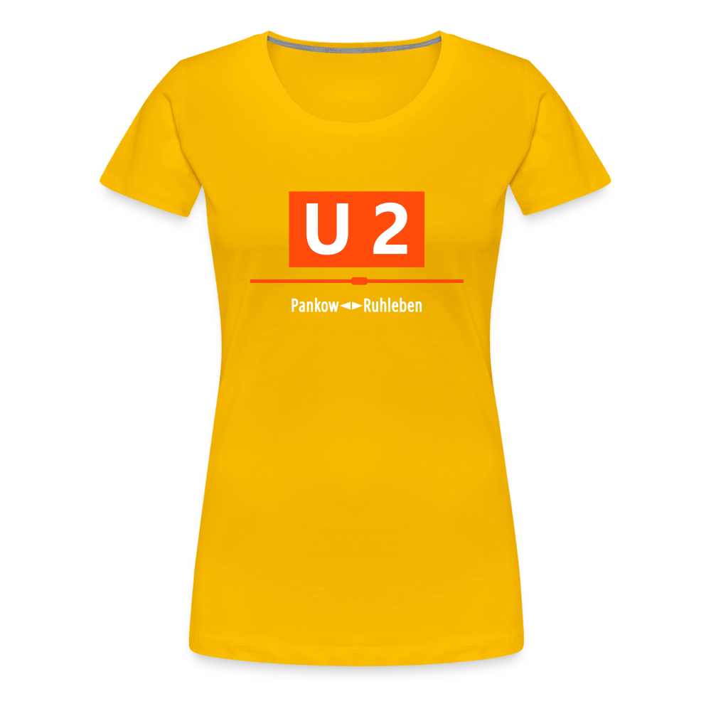 U2 Berlin - Frauen Premium T-Shirt - sun yellow