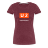 U2 Berlin - Frauen Premium T-Shirt - heather burgundy