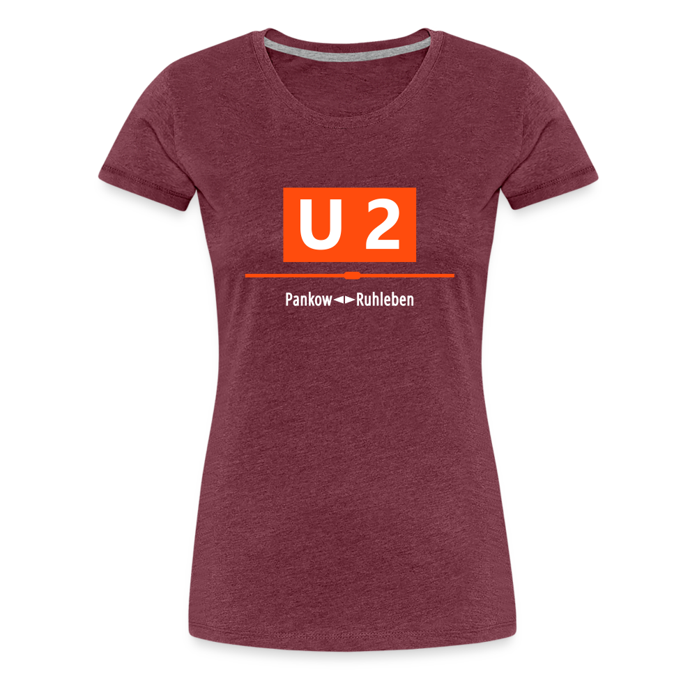 U2 Berlin - Frauen Premium T-Shirt - heather burgundy