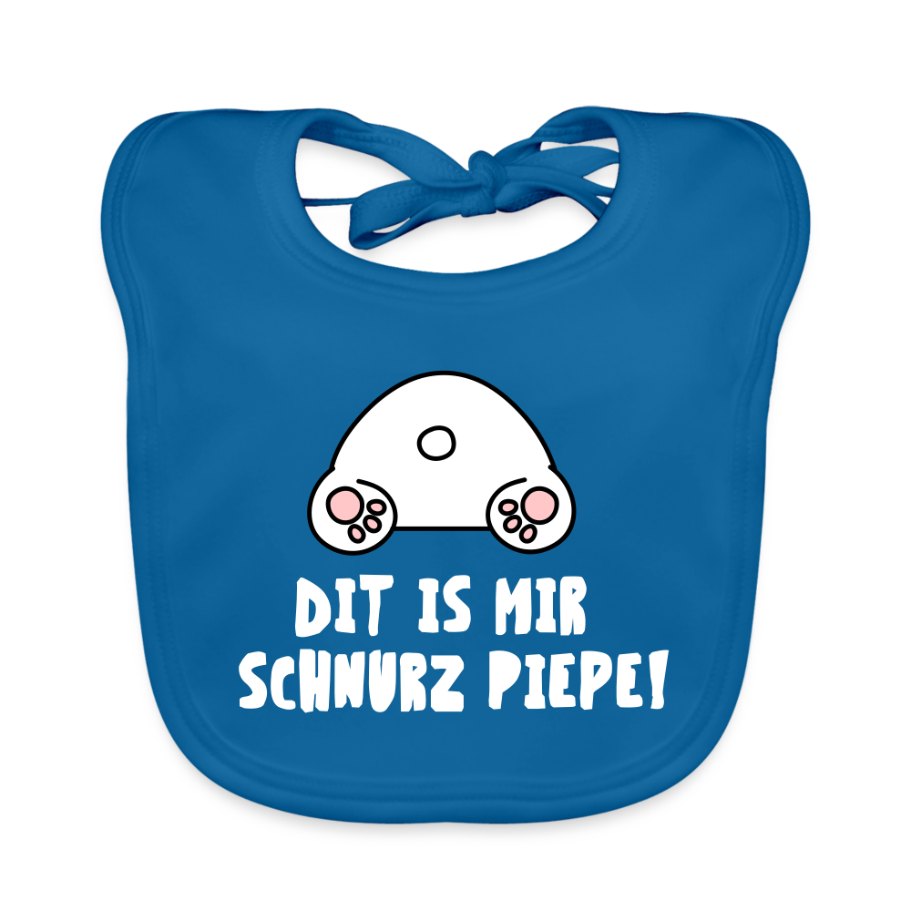Dit is mir Schnurz Piepe - Lätzchen - peacock-blue