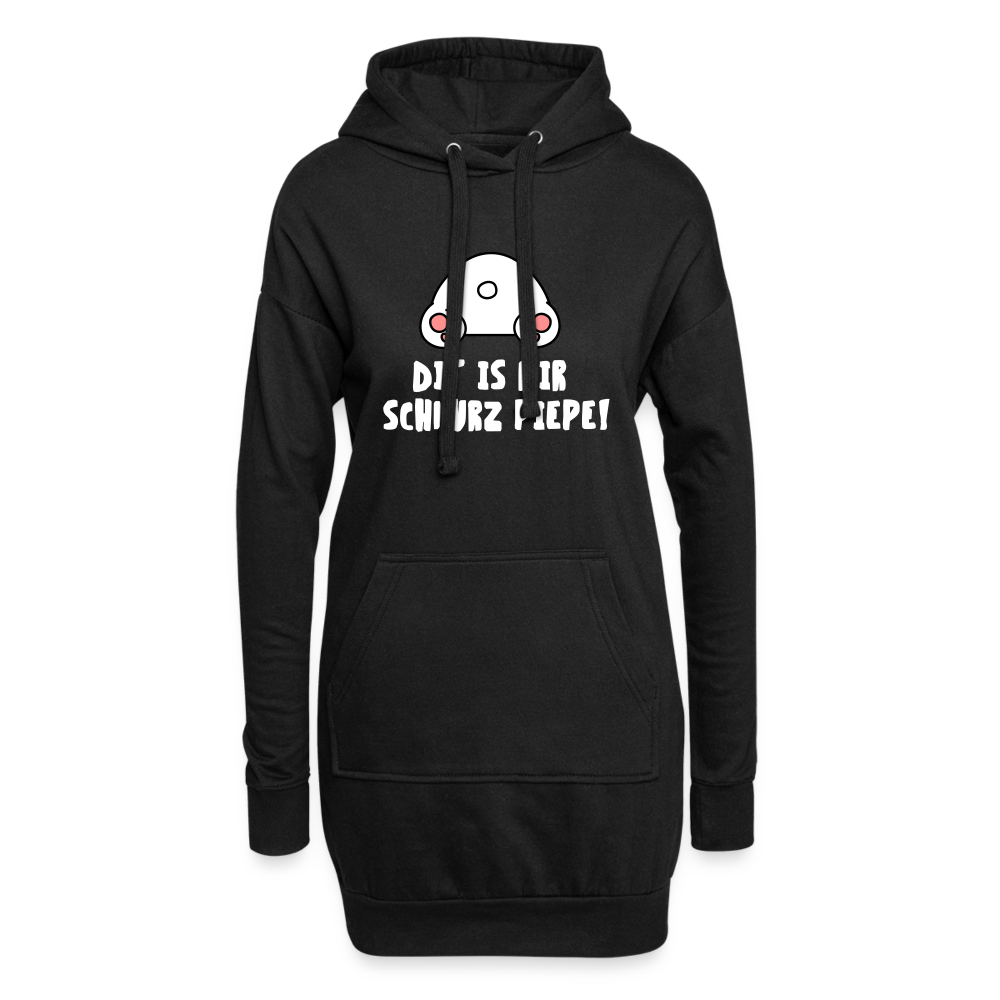 Dit is mir Schnurz Piepe - Hoodie-Kleid - black